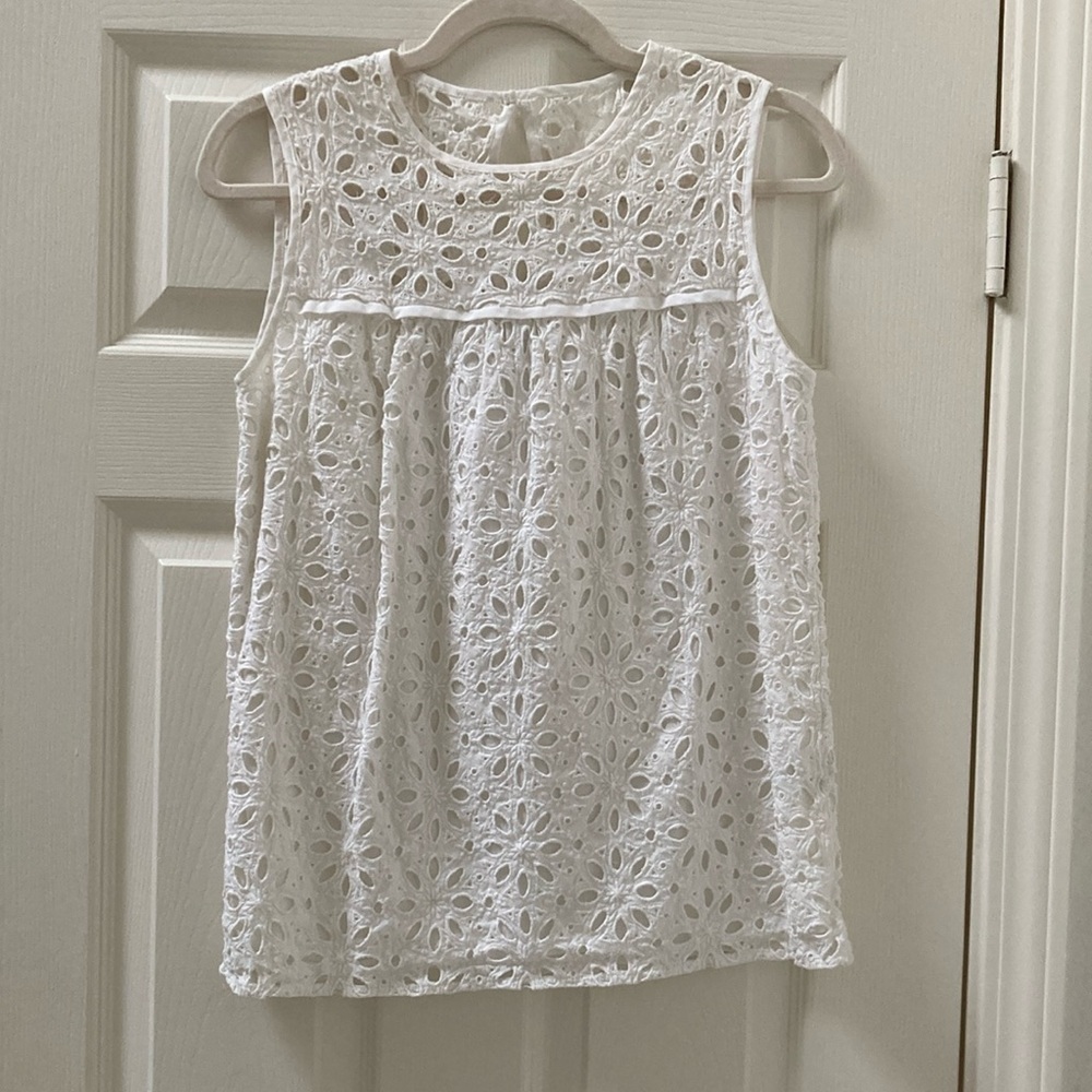 Milly Beautiful Eyelet Lace Top 4